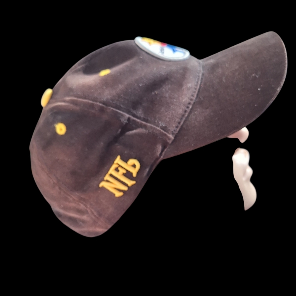 Pittsburgh Steelers baseball-style cap official NFL Charcoal  Velcro Closure - Picture 6 of 13